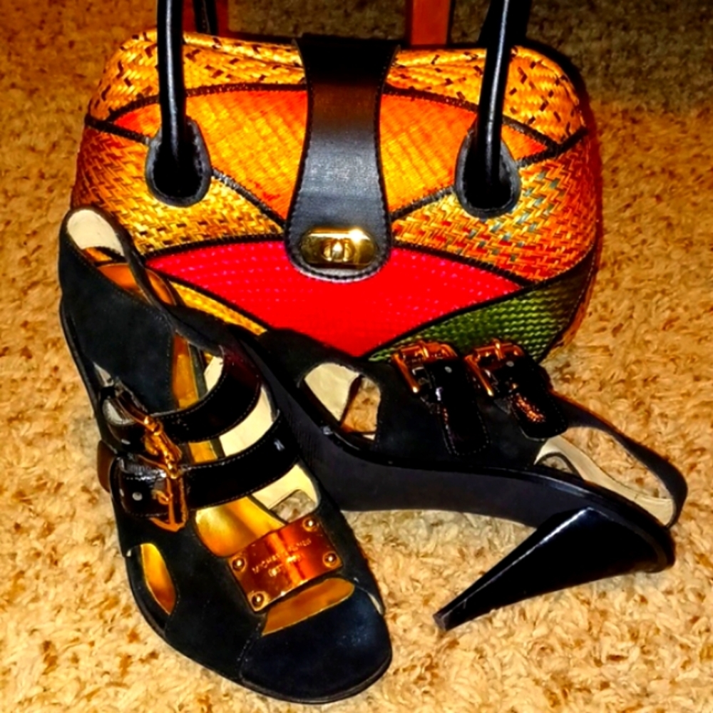 Michael Kors Buckle and Gauge Heels